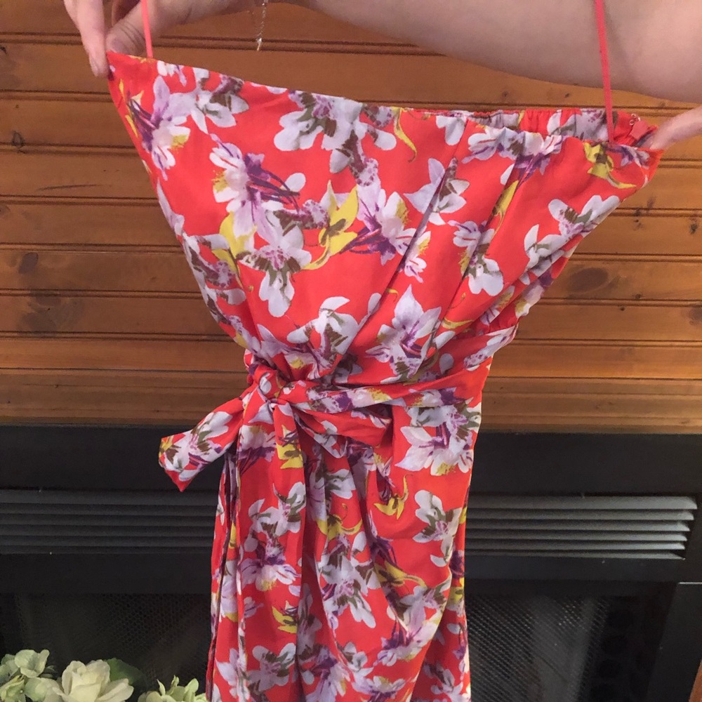 Summer Floral Strapless Dress